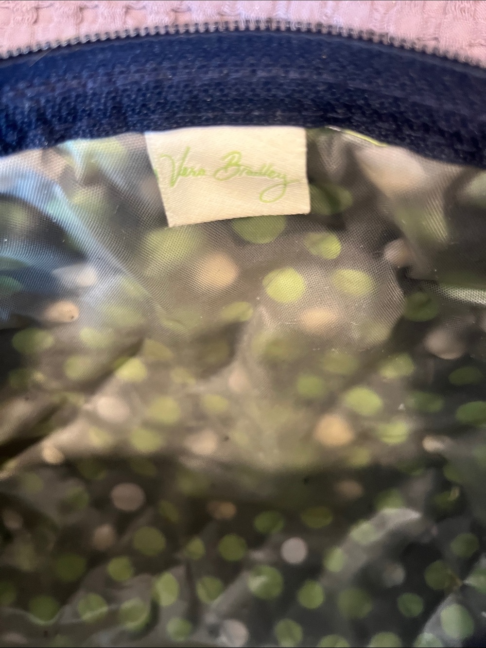 Vera Bradley Retired Lucky You Dots Cosmetic Bag Makeup Pouch Travel Organizer - Picture 2 of 7